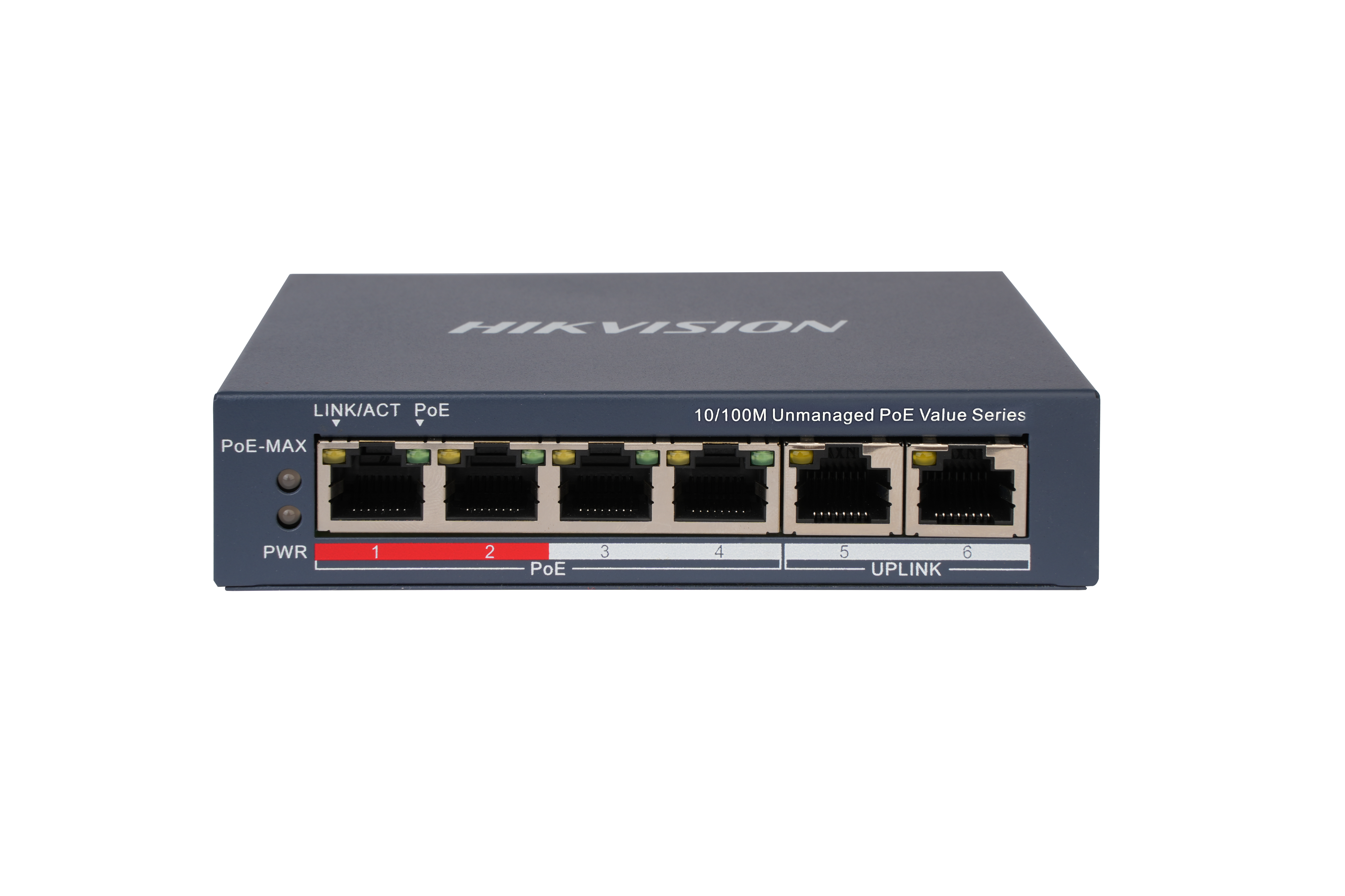 DS-3E0106P-E/M(B) 4 Portlu Hızlı Ethernet Yönetilmeyen POE Anahtarı