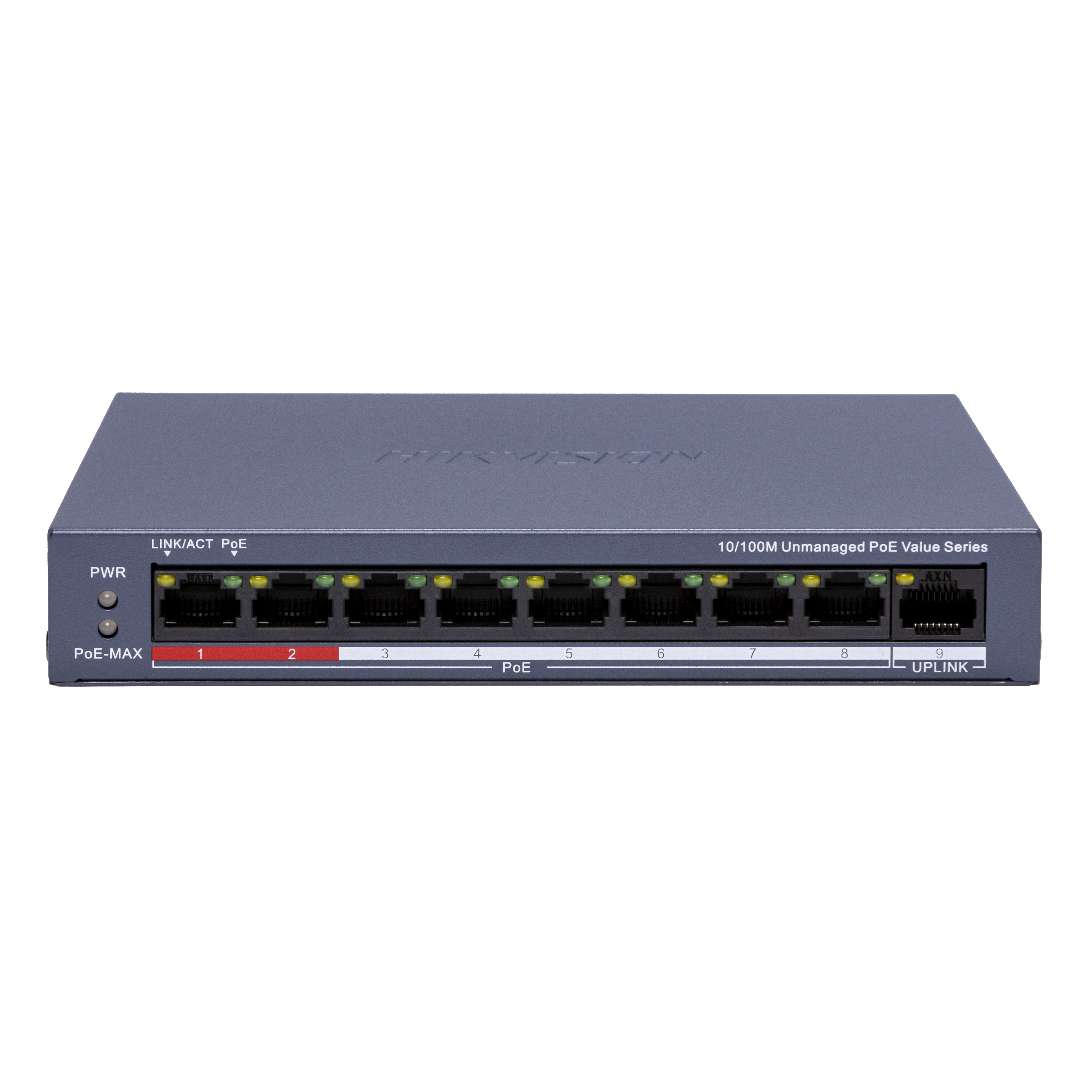 DS-3E0109P-E/M(C) 8 Portlu Hızlı Ethernet Yönetilmeyen POE Anahtarı