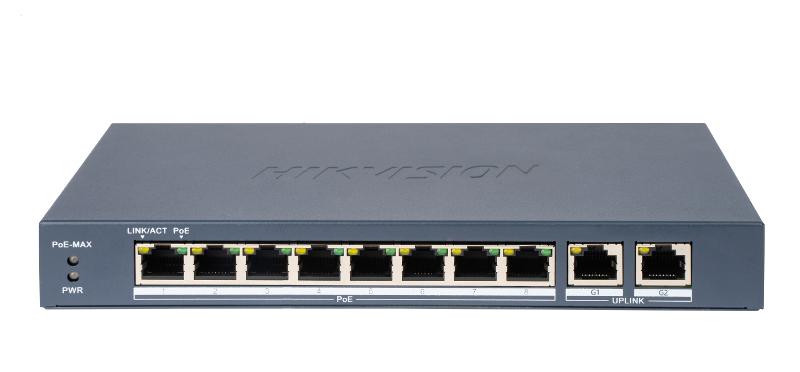 DS-3E0310P-E/M(B) 8 Portlu Hızlı Ethernet Yönetilmeyen POE Anahtarı