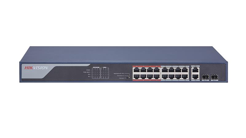 DS-3E0318P-E(B) 16 Portlu Hızlı Ethernet Yönetilmeyen POE Anahtarı