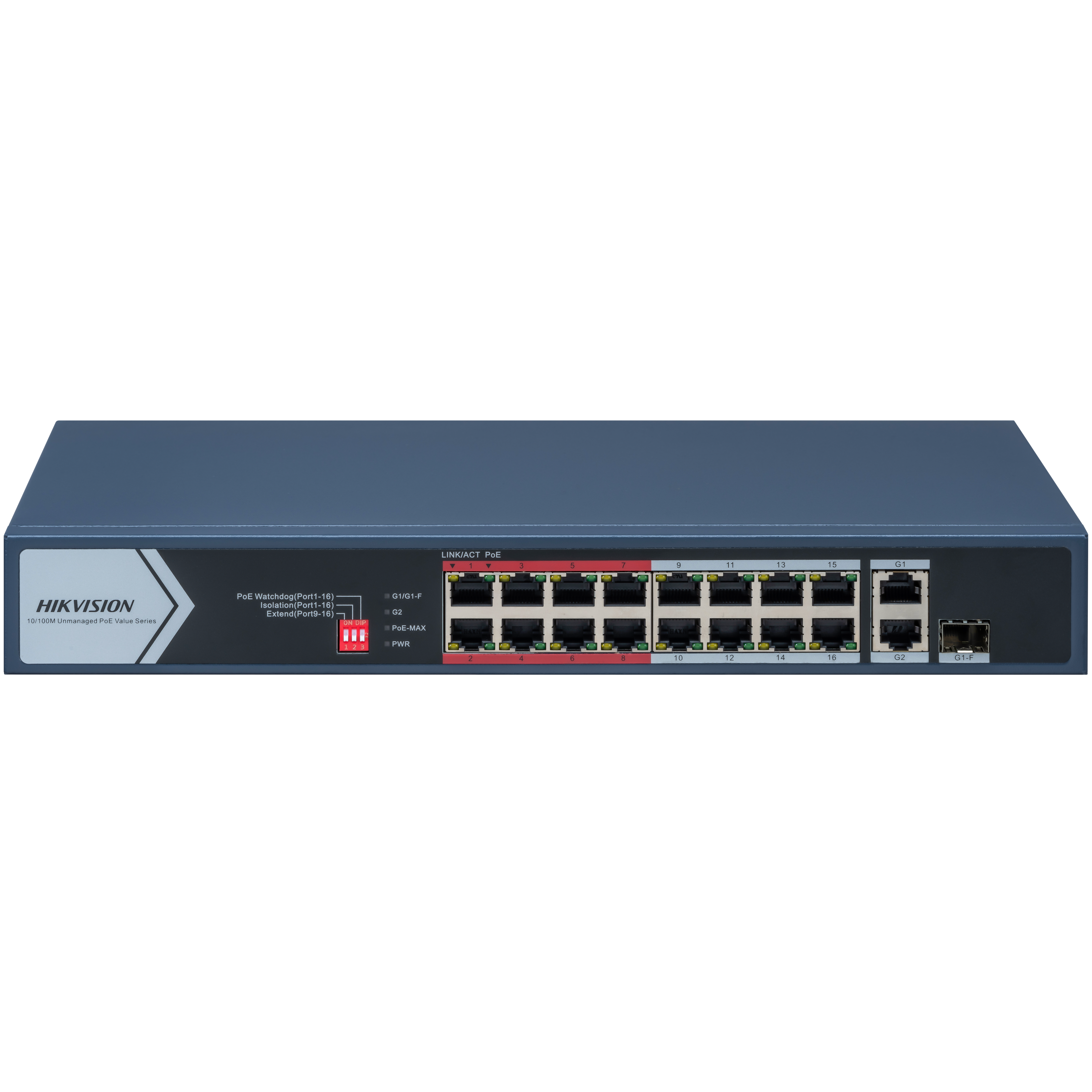 DS-3E0318P-E/M(C) 16 Portlu Hızlı Ethernet Yönetilmeyen POE Anahtarı