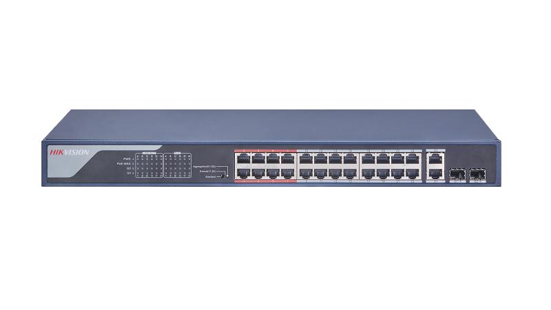 DS-3E0326P-E(B) 24 Port Hızlı Ethernet Yönetilmeyen POE Anahtarı