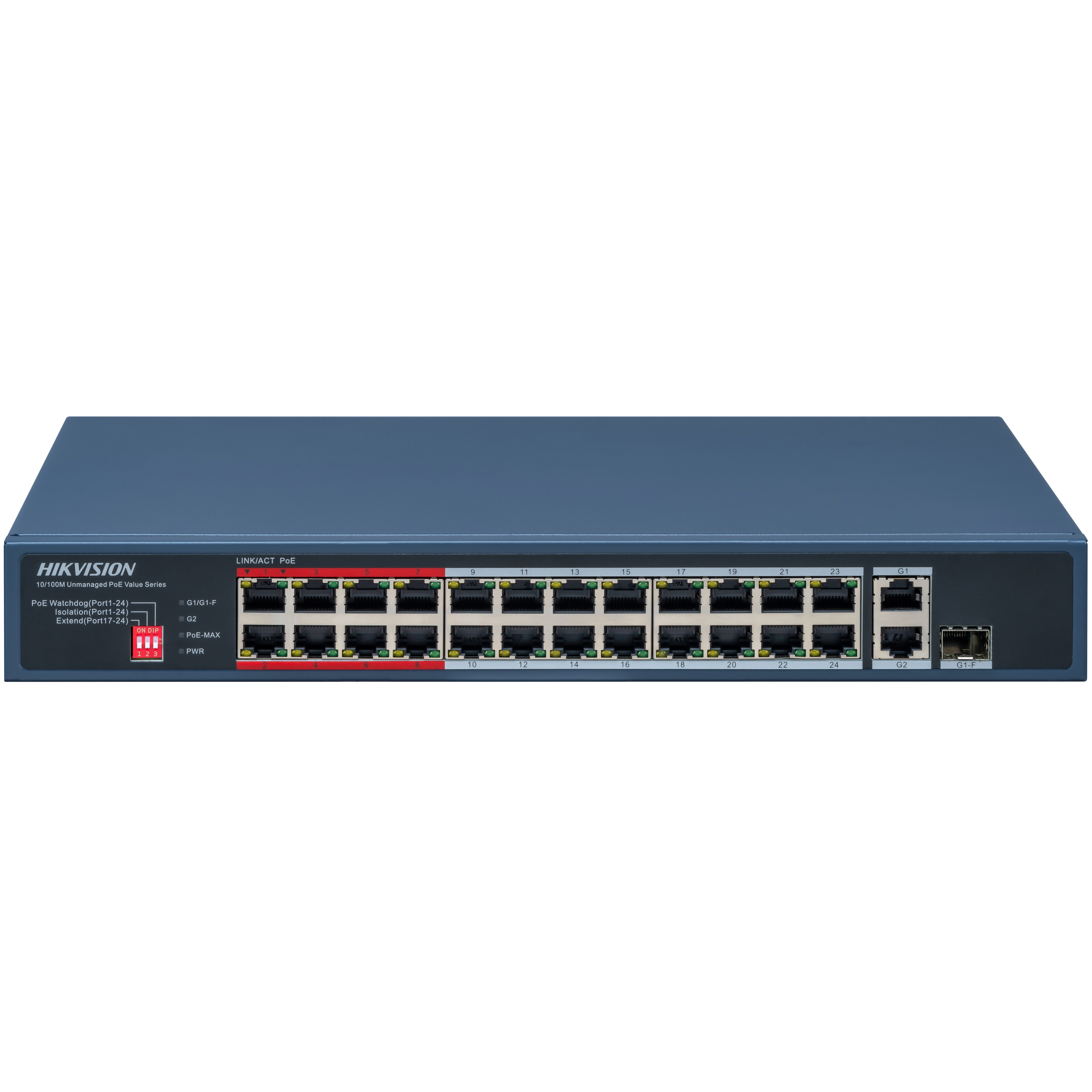 DS-3E0326P-E/M(C) 24 Port Hızlı Ethernet Yönetilmeyen POE Anahtarı