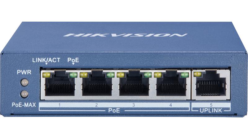 DS-3E0505P-E 4 Portlu Gigabit Yönetilmeyen POE Anahtarı