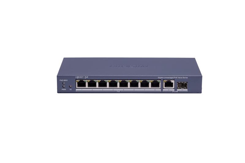 DS-3E0510P-E/M(B) 8 Port Gigabit Yönetilmeyen POE Anahtarı