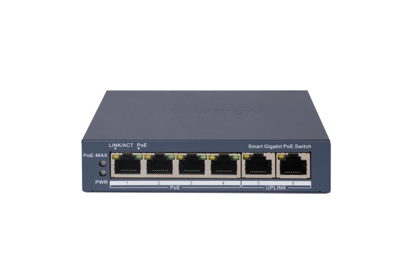 DS-3E1506P-EI 4 Portlu Gigabit Akıllı POE Anahtarı